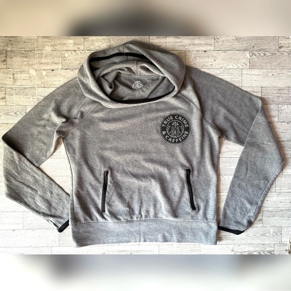 True Crime & Caffeine, Retro, Reworked, Fitted Active Hoodie - Picture 5 of 15